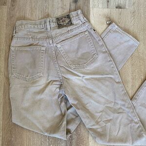 Express Khaki Jeans with Logo Patch